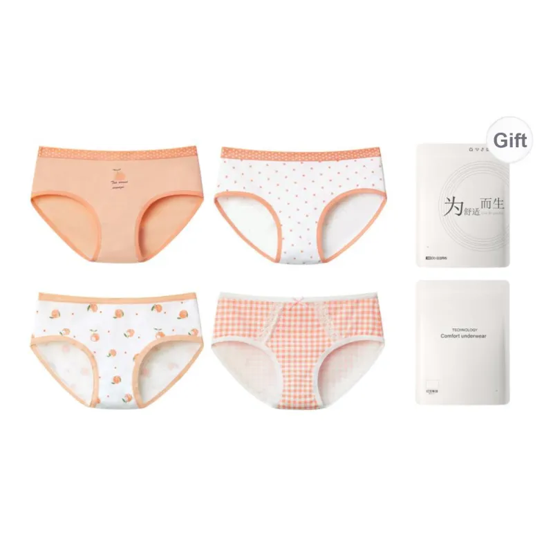 Red Bean Underpants Women's 4 Pack Shopping Bag-8