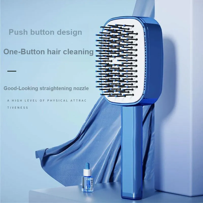 Love Of Wormwood Push Button Cleaning Design Massage Comb Home Use Comb-4