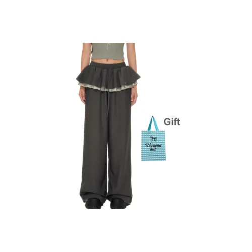 WEEKEND HUB Драпированные брюки-костюм для женщин