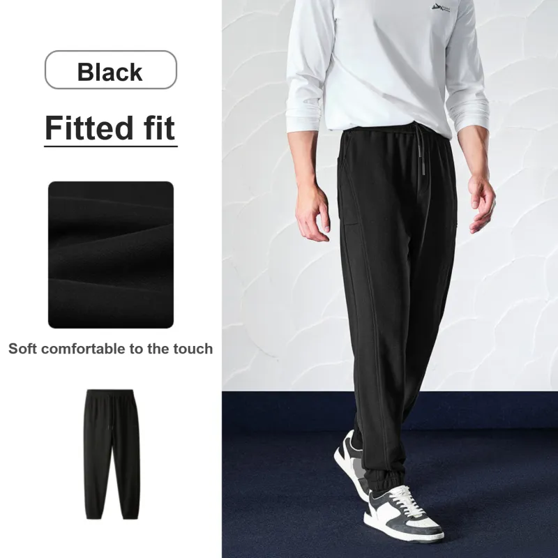 HLA Casual Pants Men Black 76-2
