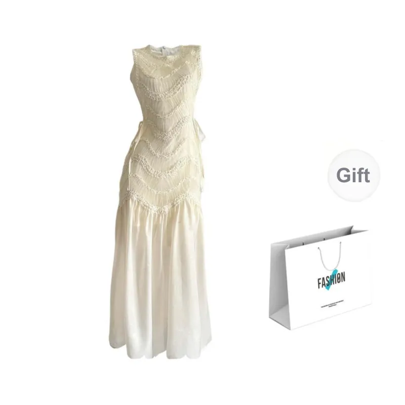 TURN UP Sleeveless Dress Women's Apricot-7