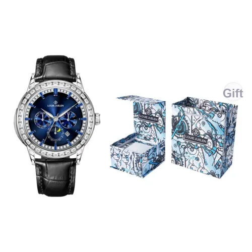 LOUIE JUELEN Автоматический Механический Часы для мужчин, 40 мм, Синий