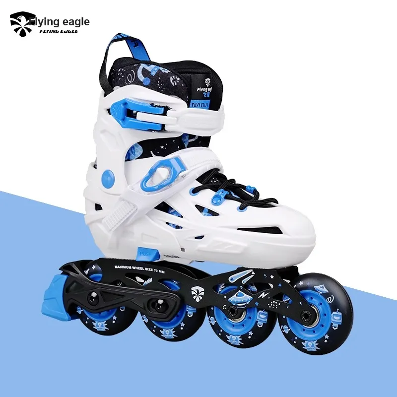 FLYING EAGLE Inline Skates PP Outdoor Indoor Kids Small Size, Medium Size, Large Size Blue Unlined Shoes-1