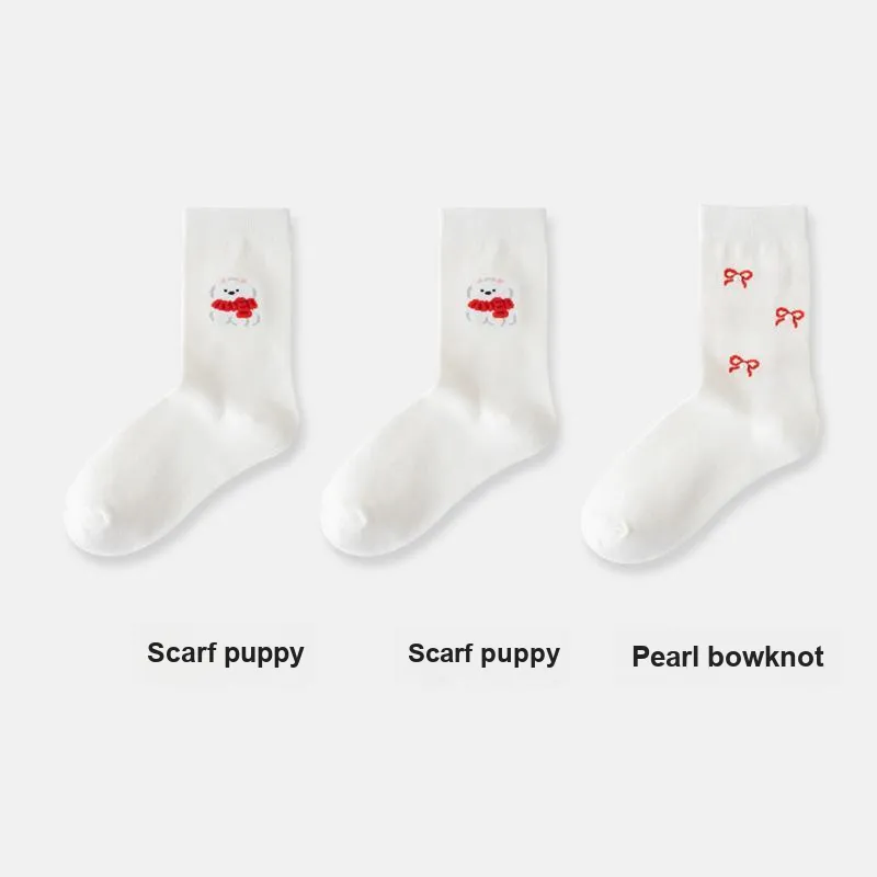 H YXIANG Mid Calf Socks Women's Combo Set-17