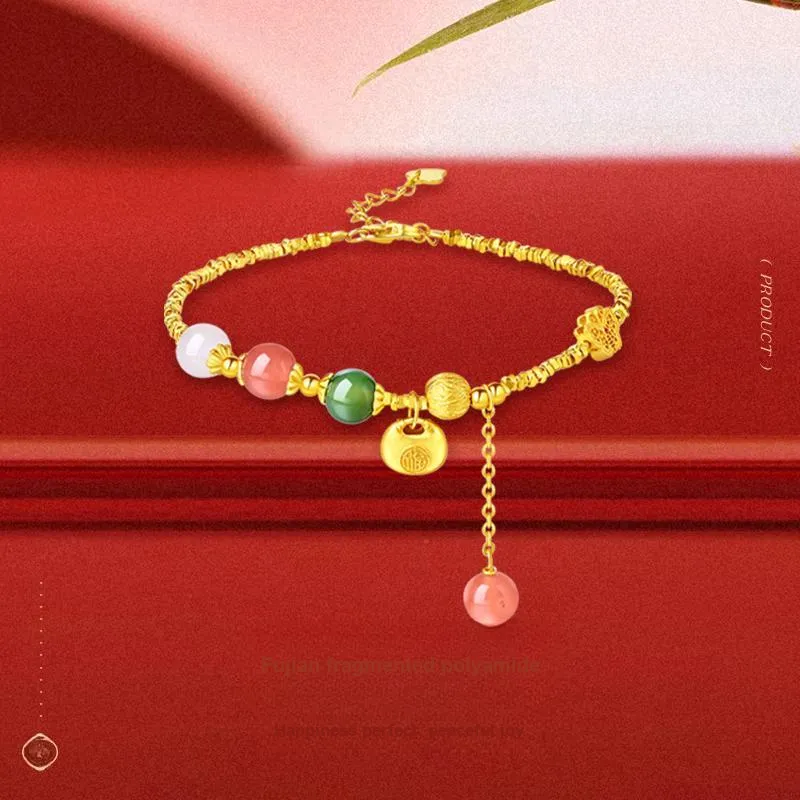 JINLIUFUJIXIANG Natural Agate Jade Bracelets Unisex-2