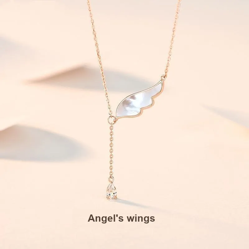 JESCAKOO 925 Sterling Silver Necklaces Women's Rose Gold-1