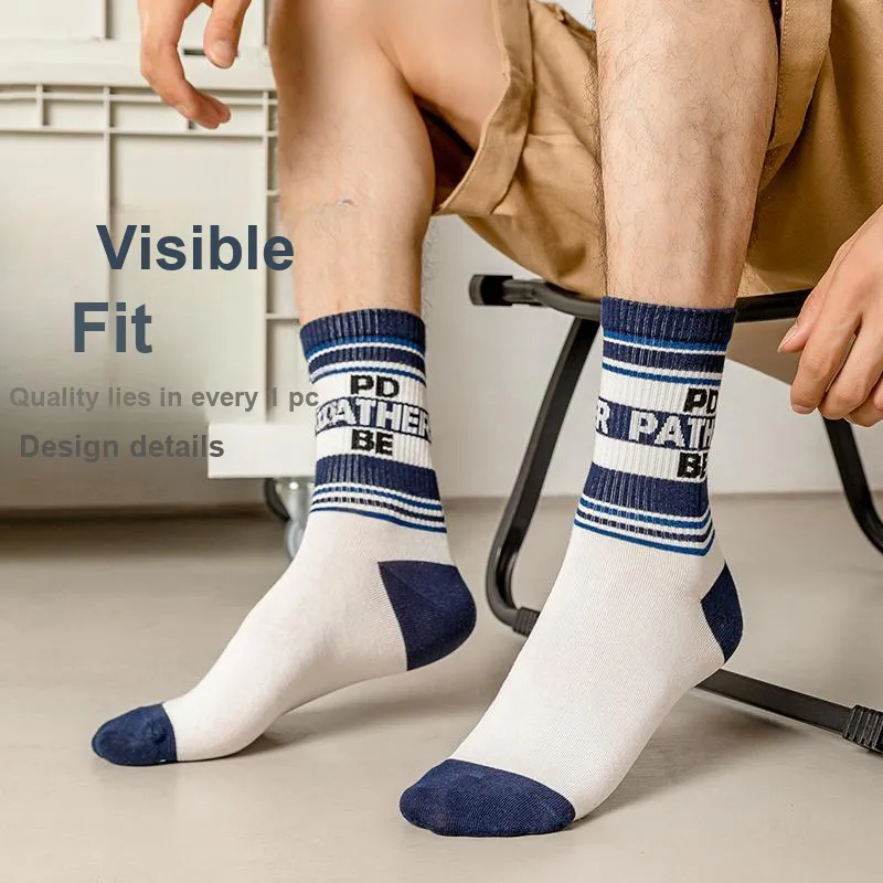 MIIOW Mid Calf Socks Men's 3 Pack-5