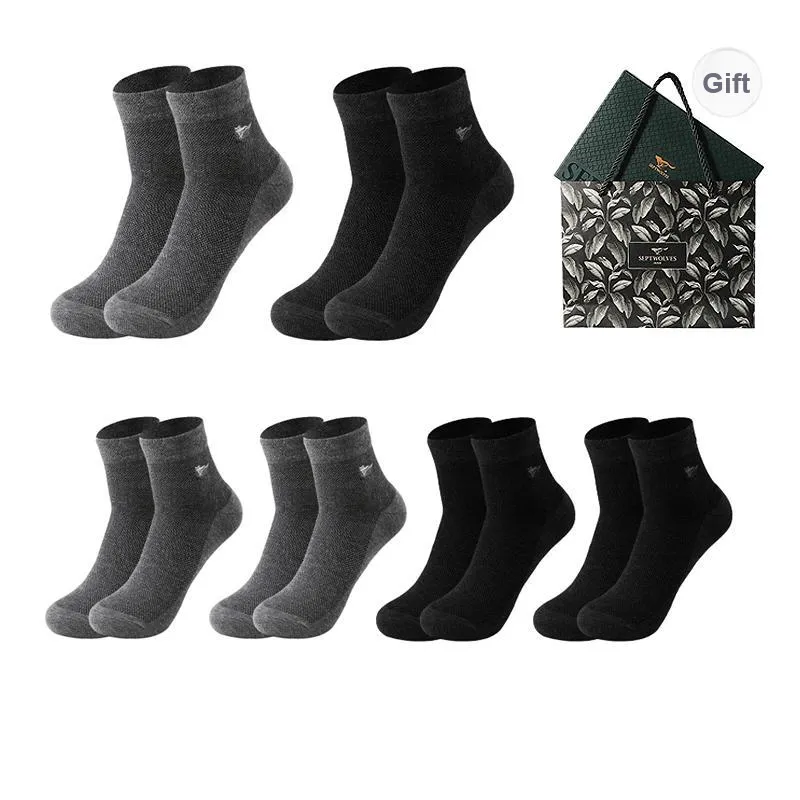 SEPTWOLVES Ankle Socks Summer Model Men's 6 Pairs Gift Box Sets+Shopping Bag-62