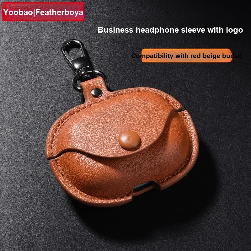 Yoobao Compatibility With Redmi Buds 6/Buds 6 Active Leather Business Impact Resistant With Hooks Headphone Set-1