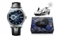 Silver Case Blue Dial Black Leather Strap