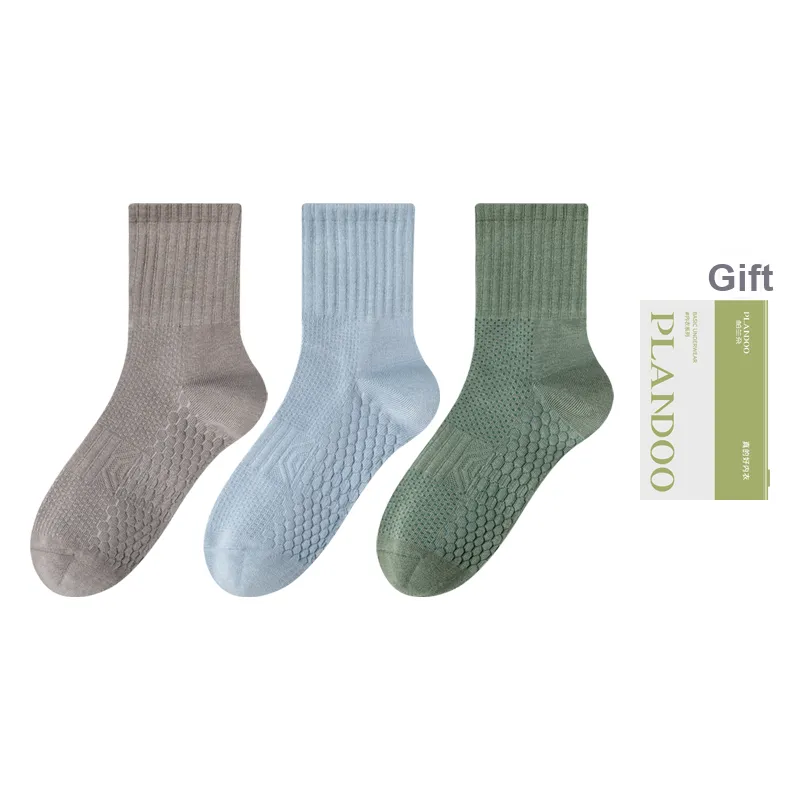 PLANDOO Mid Calf Socks Unisex Shopping Bag 3 Pack-4