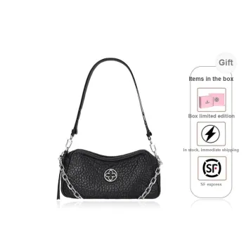 CASSILE Top Grain Sheepskin Shoulder Bag Crossbody Bag Handbags Medium Size Women's Black