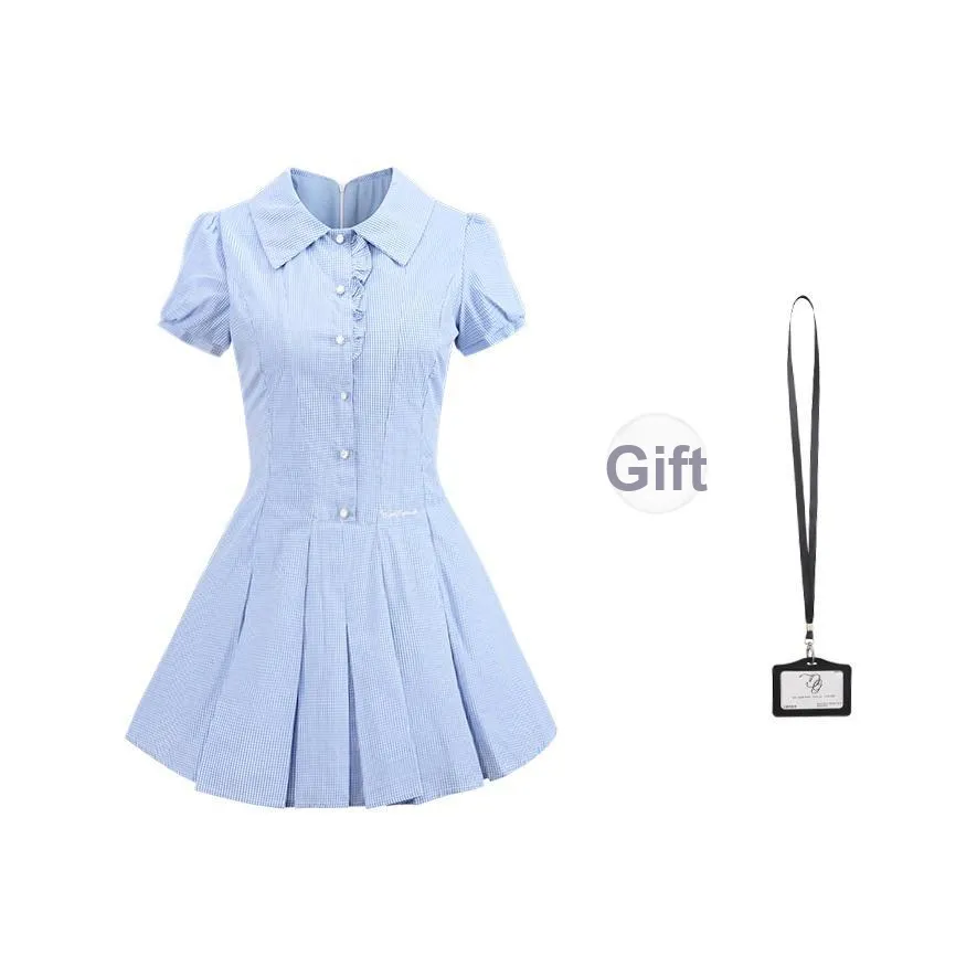 DGOLD Короткое платье с короткими рукавами женское