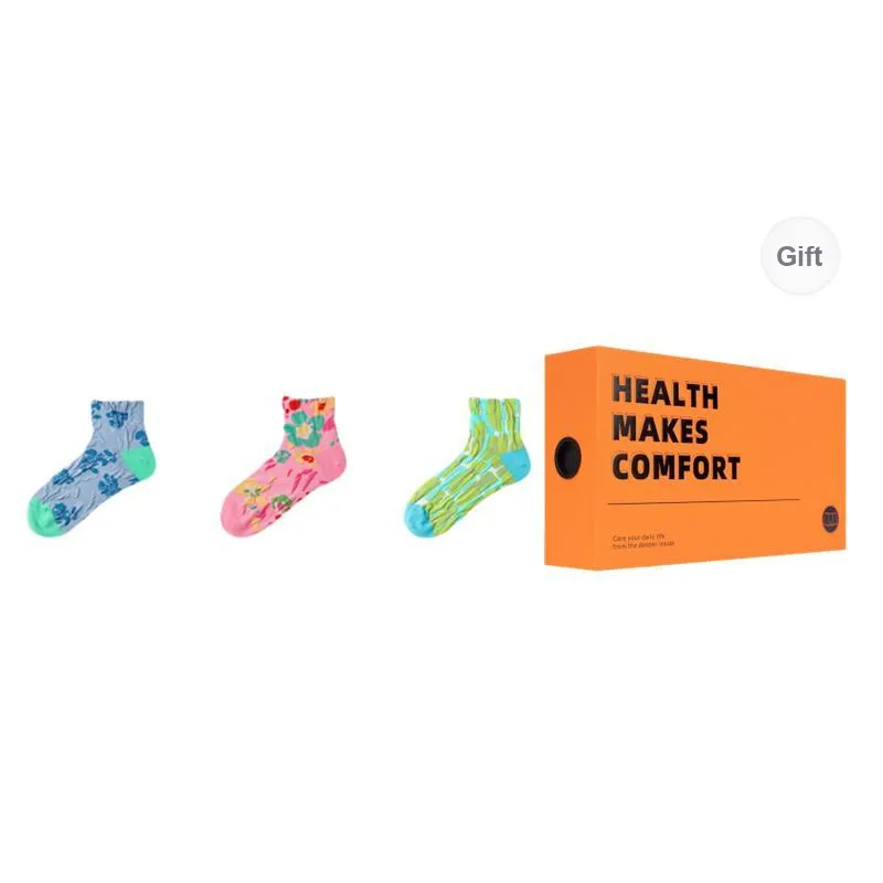 Vine Color Ankle Socks Women's 3 Pack-10