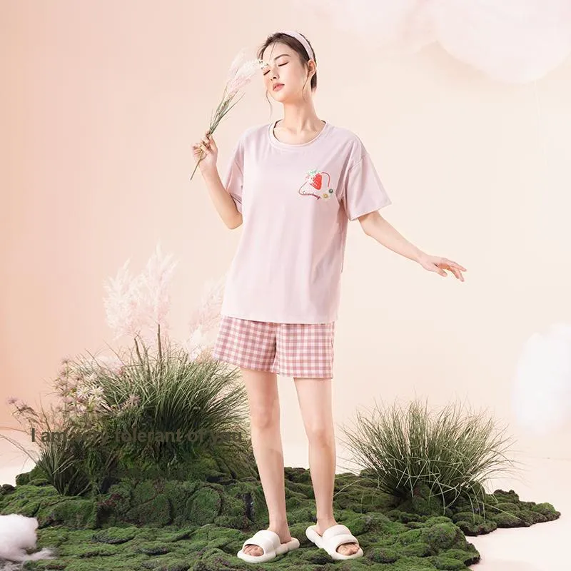 ZAO FU NIAO Pajama Set Women's Pink-3