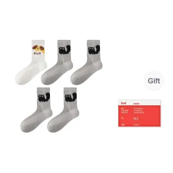 MIIOW Trend Party Series Mid Calf Socks Women's Shopping Bag 5 Pack