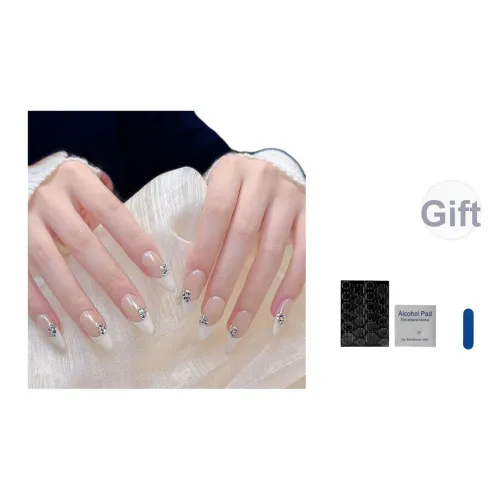 OUYUJI Ручной работы Готовый товар Съемный False Nail Миндаль Короткий LADDER Овал Кожа Jump Цвет Стиль Instagram