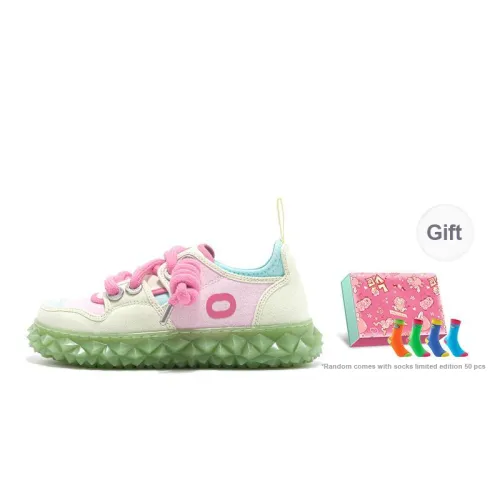 OETZI New Iceberg Series Ice Man Oz Height Increasing Lightweight Breathable Low Top Casual Shoes Women's Light Green