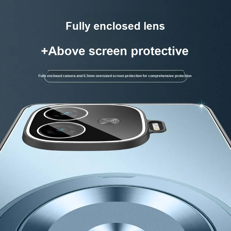 YUBEN Acrylic Material 360 Degree Rotating Stand Phone Cases Compatibility IQOO 13/12/11/Neo 10/9/8/7/6/Z9/Tubo/Pro-15