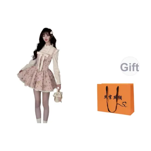 SIXUSICHOU Длинное платье с длинными рукавами женское