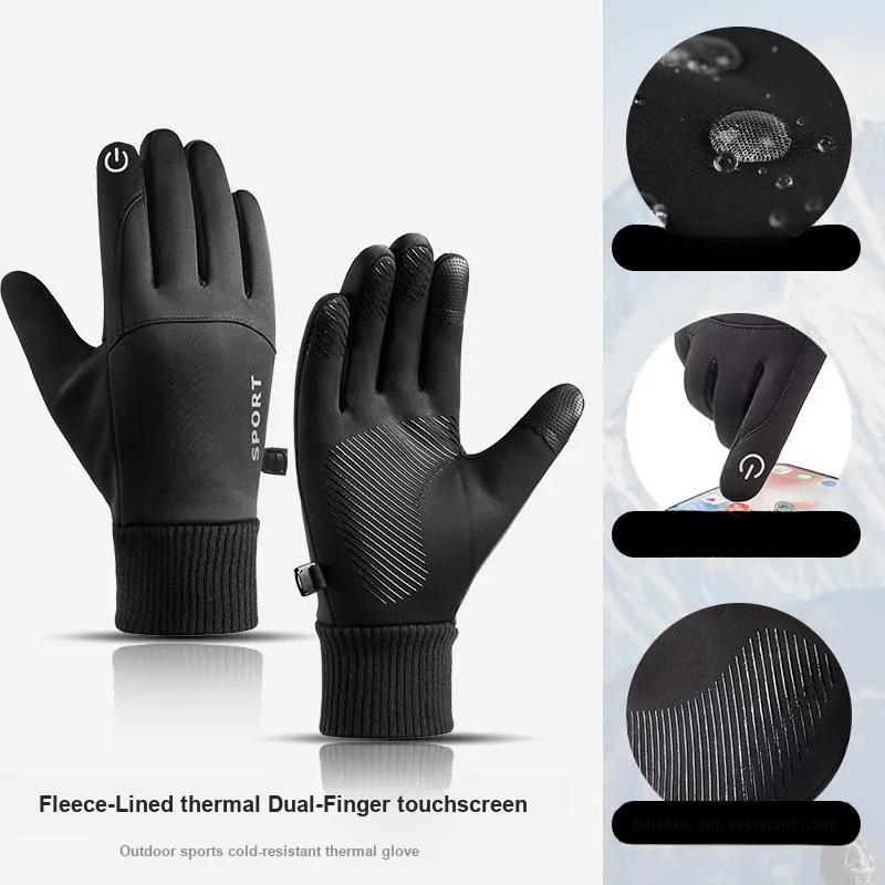 Puffiness Ski Gloves Warm Fall And Winter Outdoor Gloves Unisex-1