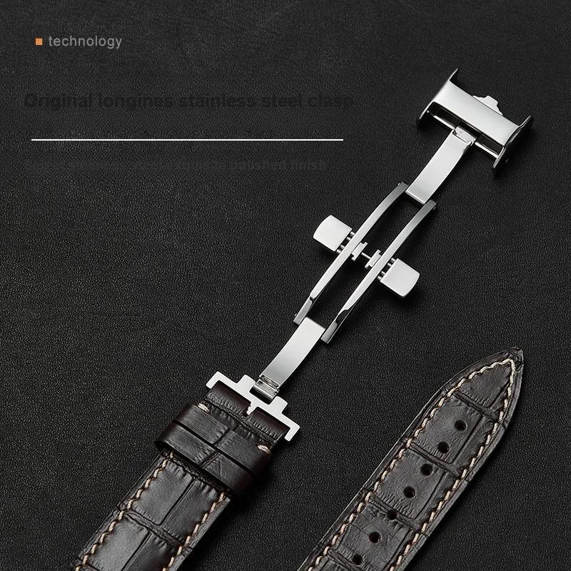 IStrap Longines Compatibility Watch Band 19/20/21mm Genuine Leather Material-4