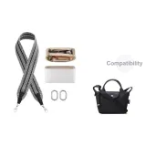 [Mini Two-Piece Set]Canvas Wide Strap+White Waterproof Liner (Includes Spring Ring *2)