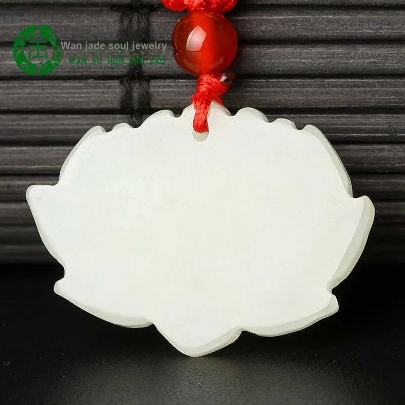 WANYUHUN Hetian Jade Pendants White Jade Unisex-1