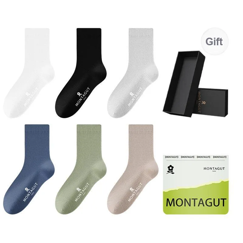 Montagut Mid Calf Socks Men's Gift Box Combination-114