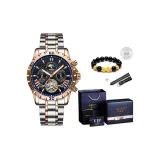 Rose Black[Premium Blue Box+Chinese Auspicious Animal Beaded Bracelet+Strap]