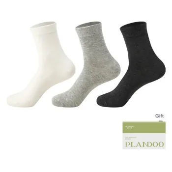 PLANDOO Mid Calf Socks Men's Shopping Bag 3 Pack