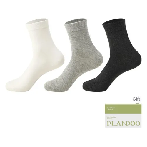 PLANDOO Mid Calf Socks Men's Shopping Bag 3 Pack