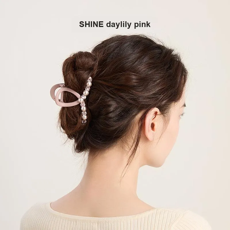SHINE Acrylic, Crystal, Shell Pearl Hair Clips Women's-2