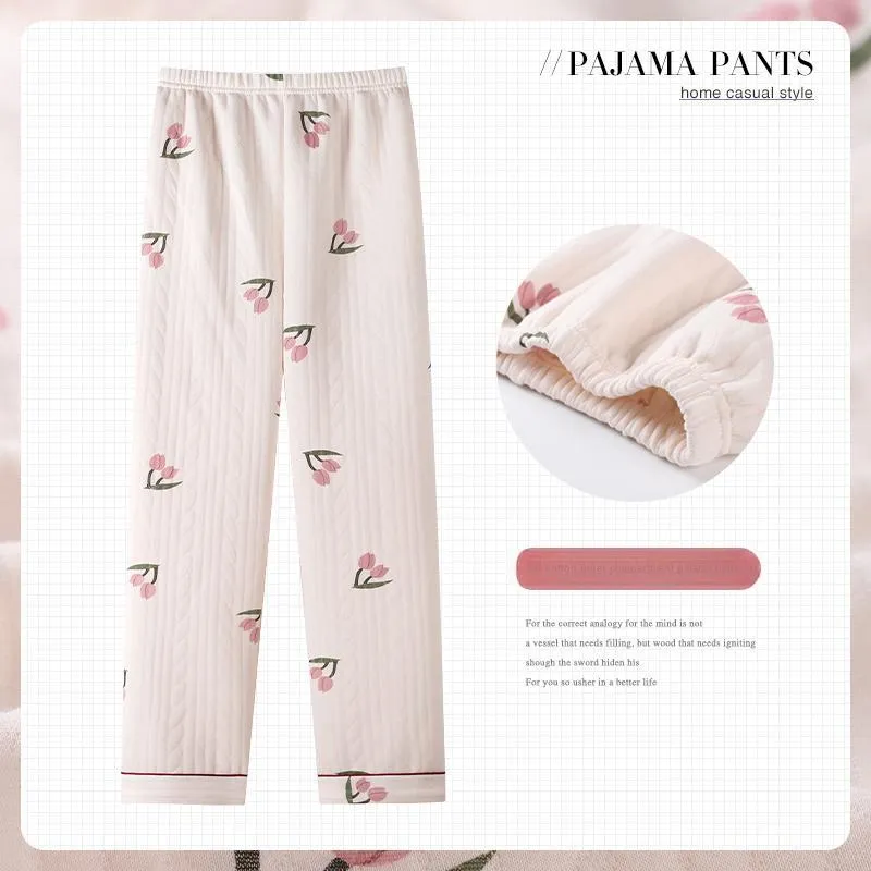 MIIOW Pajama Pants Women's Light Pink-1