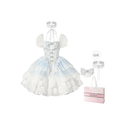 XUANSHU Короткий рукав Платье Женское