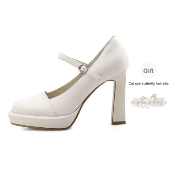 ZHR Chunky Heel High Heels 10.5cm Women's