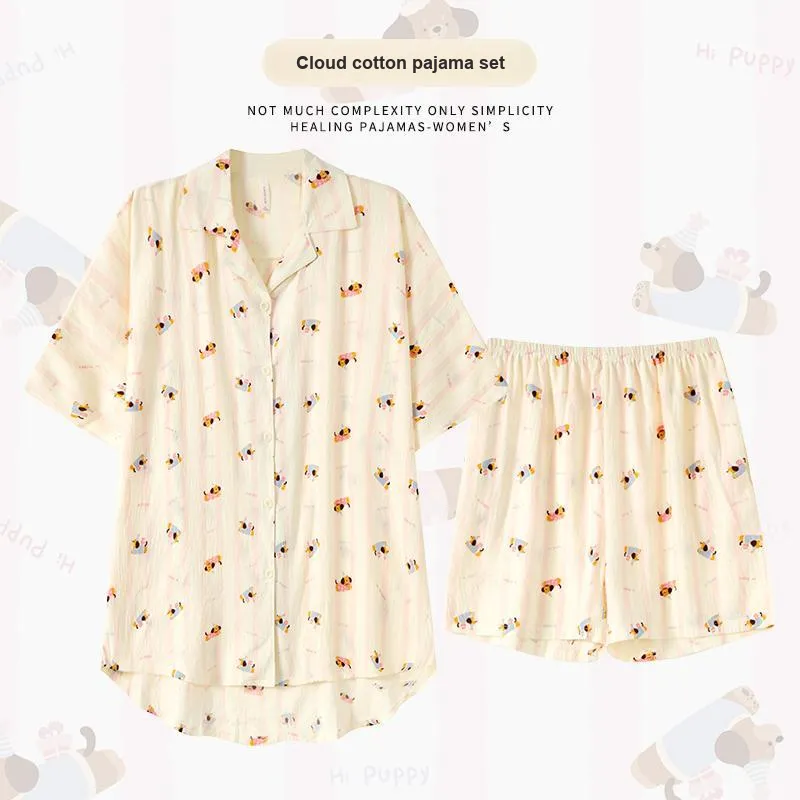 Gongdie Pajama Set Women's Apricot-1