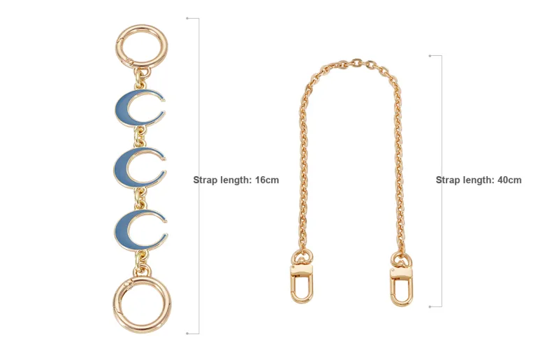 Lan Bao Fan Metal Shoulder Strap, Bag Accessory Women's Gold Tone-155