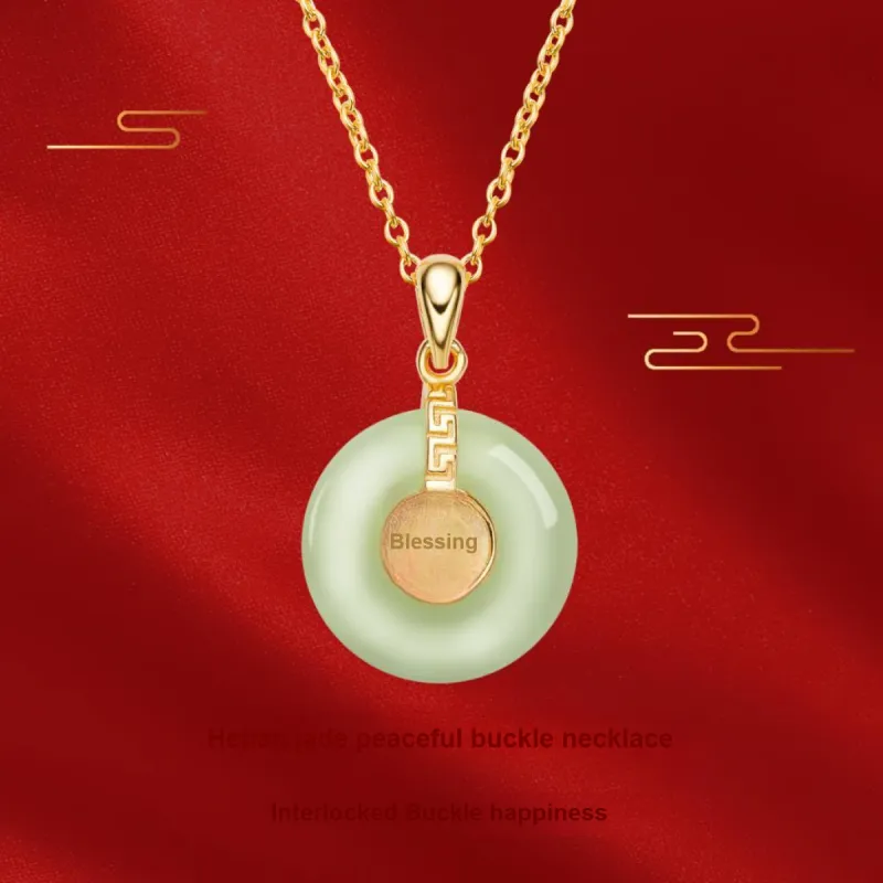 Andaozi Necklaces Pale Greenish White Jade Women's-1