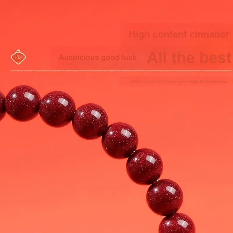 WUMZK Reconstructed Cinnabar Bracelets Unisex-4