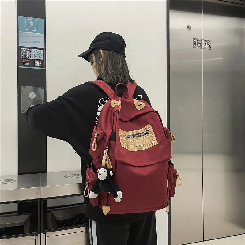 Travel Oxford Backpack Unisex Black/Red/Khaki/Blue-17