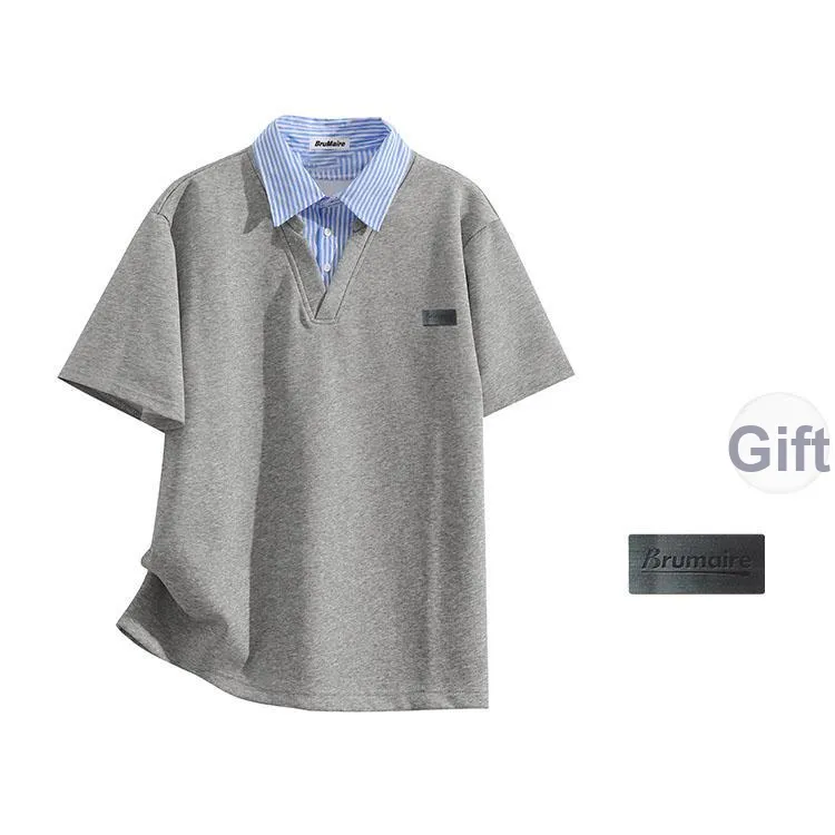 BRUMAIRE Polo Shirt Unisex Black Comes With Brooch-2