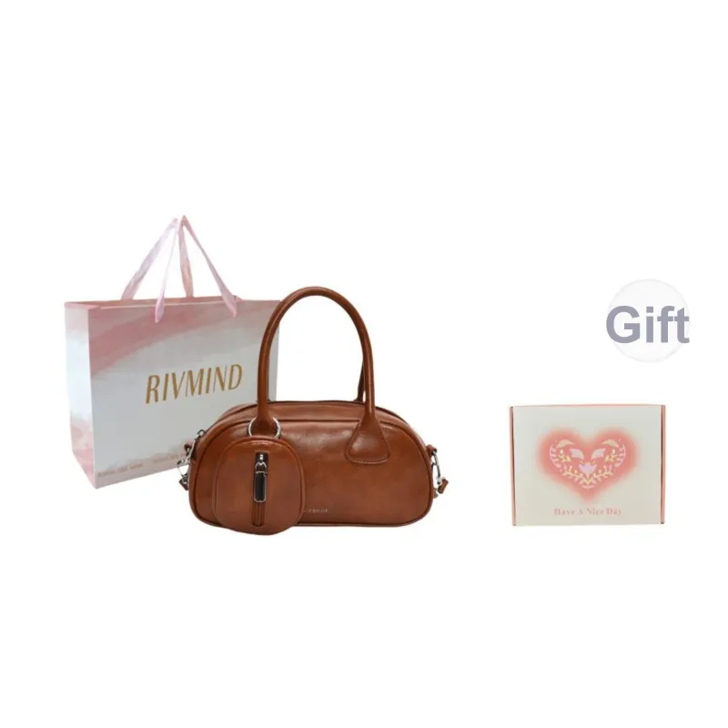 RIVMIND PU Shoulder Bag, Crossbody Bag, Handbag Regular Unisex Black/Red/Coffee/Brown-27