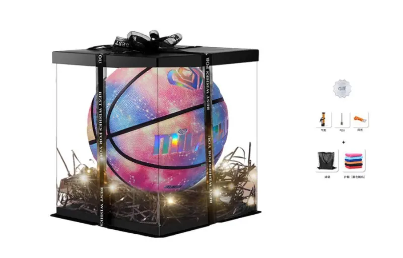 MILACHIC PU Basketball Camouflage Size 7 Glow in The Dark Training Unisex-6