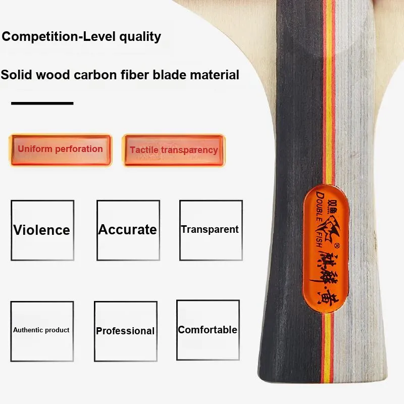 DOUBLEFISH Ping Pong Paddles Unisex All Wood-4