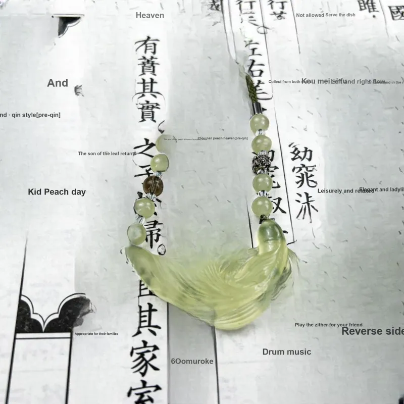Tang Zhi Serpentine Jade Necklaces Unisex-2
