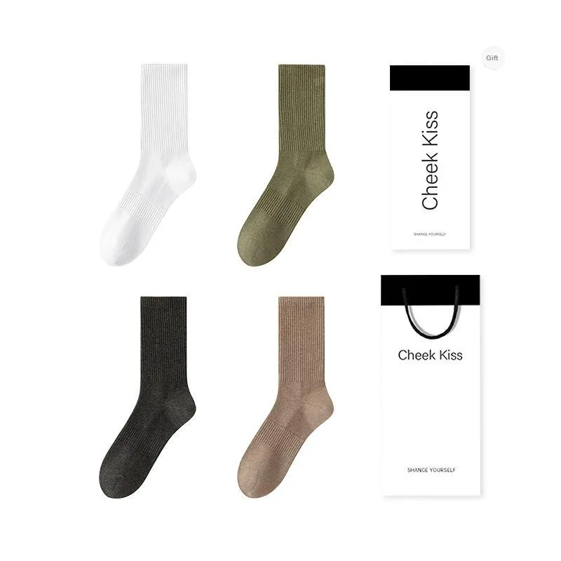 Cheekkiss Mid Calf Socks Men's Box 4 Pack-18