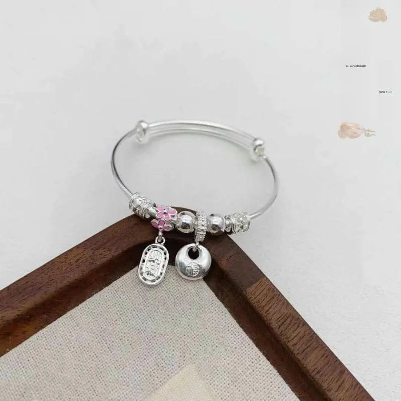 NSAOT 999 Fine Silver Bangles Kids'-3