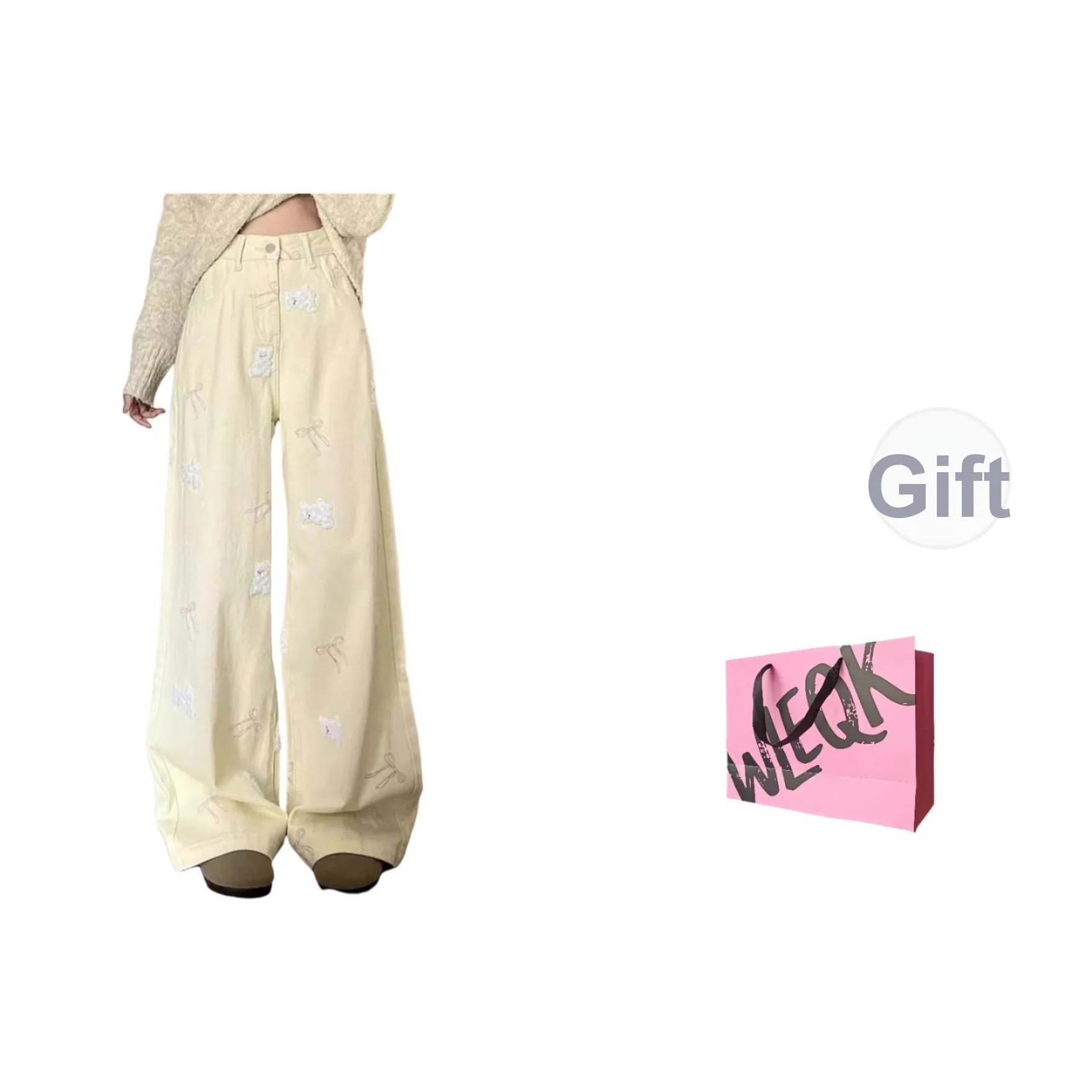 CTRTRC Ecru Женские Повседневные Штаны