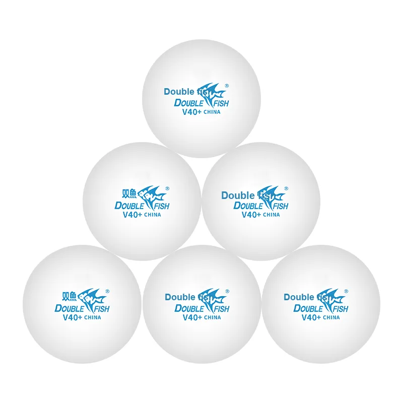 DOUBLEFISH Table Tennis High Molecular Weight Stitched Ball High Rebound Resilient White-4